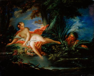 Een Geschrokken Badgast, 1736 door François Boucher