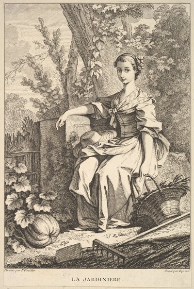 De tuinman, 1741-63 door François Boucher