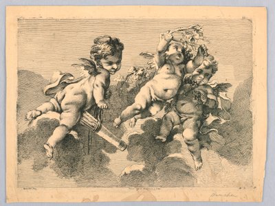 Drie putti door François Boucher