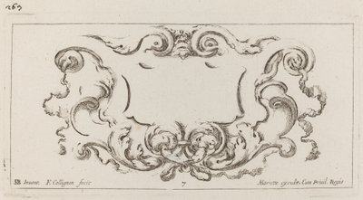 Cartouche door François Collignon after Stefano Della Bella