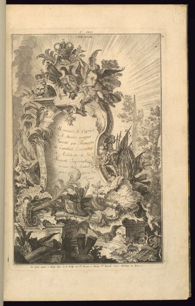 Ontwerp voor Cartouche door François de Cuvilliés the Elder