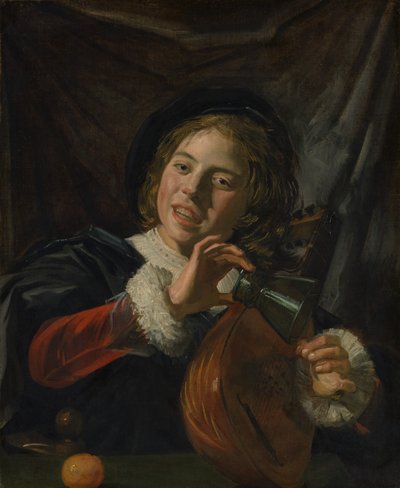 Jongen met een luit, ca. 1625 door Frans Hals