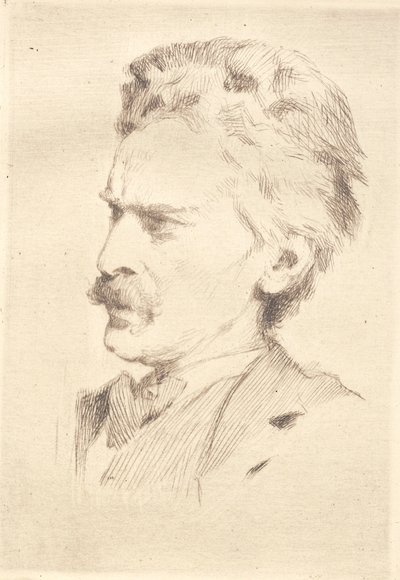 Portret van xylograaf F. Hendriksen door Frans Schwartz