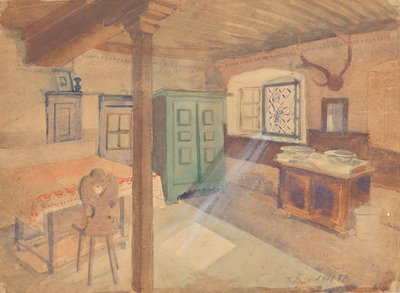 Boerenkamer in Tragöß door Franz Barwig d. Ä.