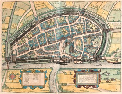 Neuss, Duitsland (gravure) door Franz Hogenberg