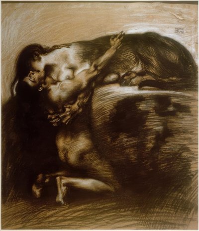 De Kus van de Sfinx door Franz von Stuck