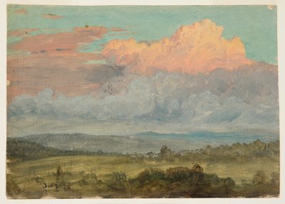 Wolken, Hudson Valley, New York door Frederic Edwin Church