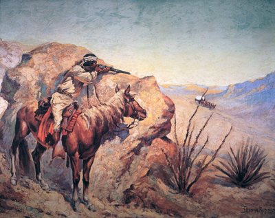 Apache Hinderlaag door Frederic Remington