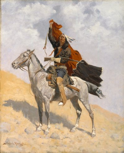 Het Deken Signaal, ca. 1896 door Frederic Remington