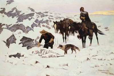 De Bevroren Schaapherder, 1900 door Frederic Remington