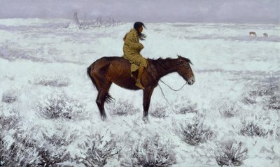 De herdersjongen, ca. 1905 door Frederic Remington