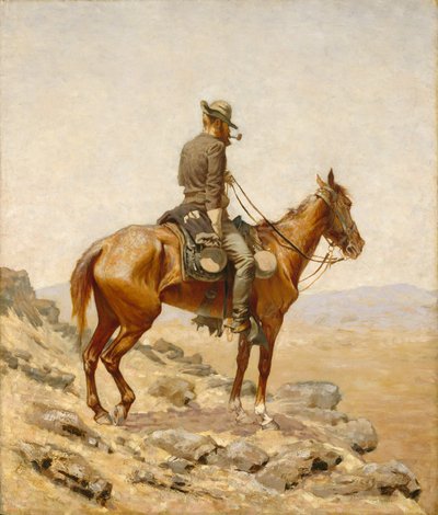 De uitkijk, 1887 door Frederic Remington