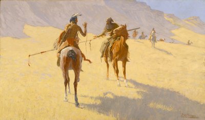 Het overleg, 1903 door Frederic Remington