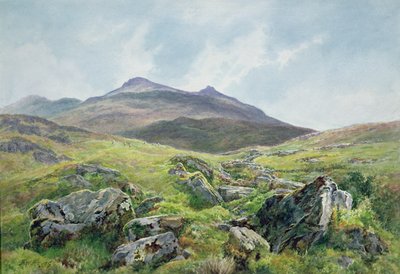 Landschap, Snowdon door Frederick William Hayes