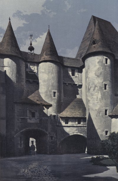 Fougeres-sur-Bievre, Kasteel, Facade aan de binnenplaats door French Photographer