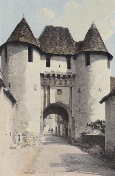 Levroux, Poort van het oude kasteel door French Photographer