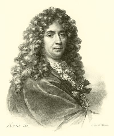 Portret van Charles Le Brun (gravure) door French School