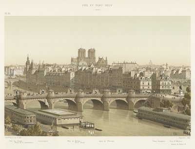 Cité et Pont-Neuf, 1840 door French School