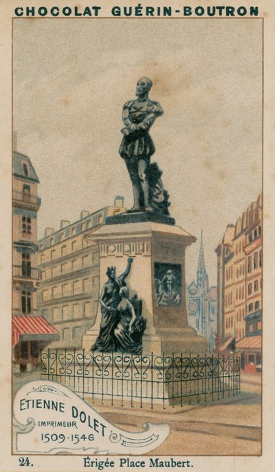 Etienne Dolet, Drukker, 1509-1546, Opgericht op Place Maubert door French School