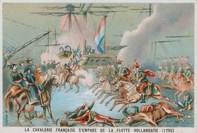 Franse cavalerie neemt de Nederlandse vloot in, 1795 door French School