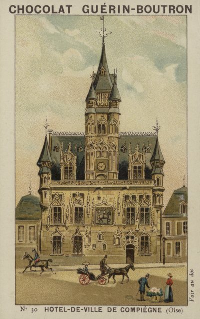 Stadhuis van Compiègne, Oise door French School