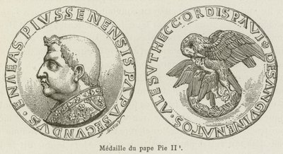 Medaille van paus Pius II door French School