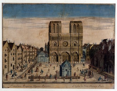 Uitzicht op de Notre Dame in Parijs door French School