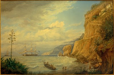 F.Thöming, Kapucijnenklooster bij Amalfi door Friedrich Thöming