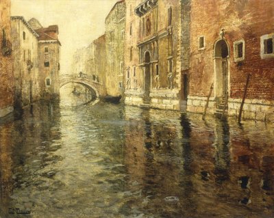 Een Venetiaans kanaalzicht door Frits Thaulow