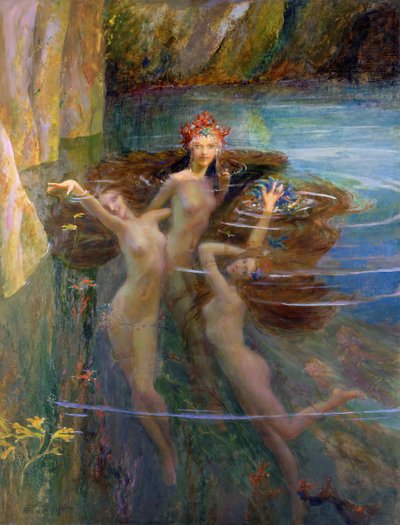 Waternimfen door Gaston Bussiere