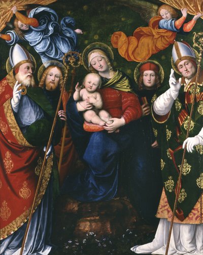 Madonna, Kind en Heiligen, 1516 door Gaudenzio Ferrari