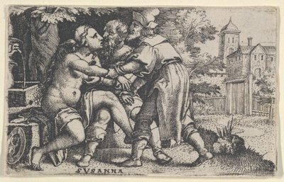 Susanna en de ouderlingen door Georg Pencz