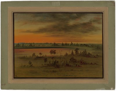 Een Sioux Oorlogspartij door George Catlin