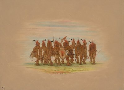 Amusante dans - Saukie, 1861-1869 door George Catlin