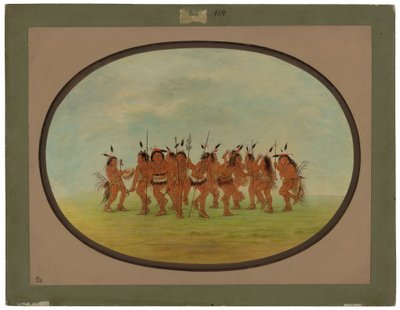 Vrolijke Dans - Sioux door George Catlin