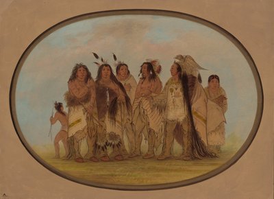 Voorname Crow Indianen door George Catlin