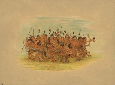 Scalpdans - Sioux, 1861 door George Catlin