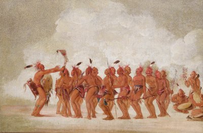 Slavendans, Sac en Fox, 1835-1837 door George Catlin