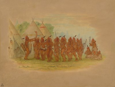 Slaven Dans - Saukie, 1861 door George Catlin