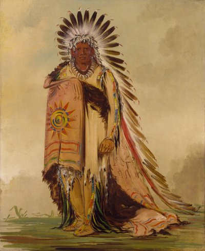 Wán-ee-ton, stamhoofd, 1832 door George Catlin