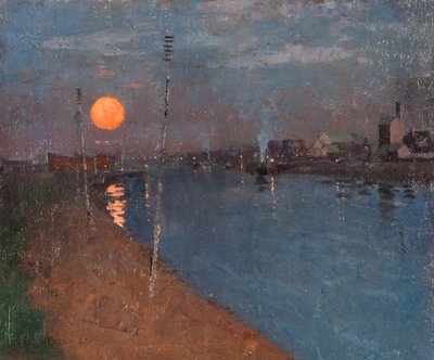 Zonsondergang door George F. Henry