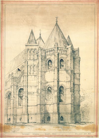 Schets, c.1860 door George Gilbert Scott