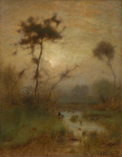 Een Zilveren Ochtend door George Inness