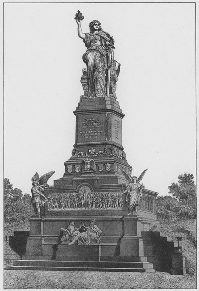 Het nationale monument op de Niederwald door German School