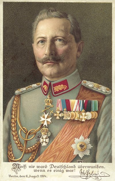 Kaiser Wilhelm II van Duitsland door German School