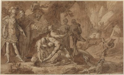 Odysseus en Teiresias door Gerrit Pietersz Sweelinck