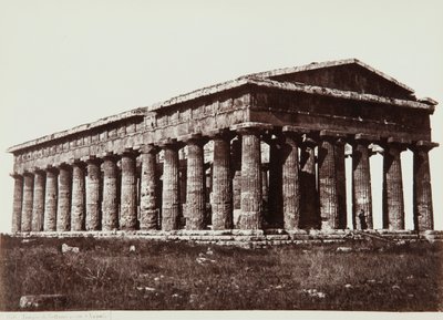 Tempel van Neptunus in Paestum door Giorgio Sommer