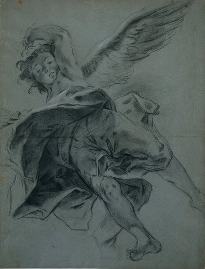 Een Vliegende Engel (recto) door Giovanni Battista Piazzetta