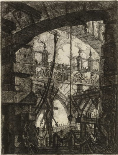 Uit de serie De Imaginaire Gevangenissen door Giovanni Battista Piranesi