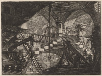 De boog met een schelpmotief door Giovanni Battista Piranesi